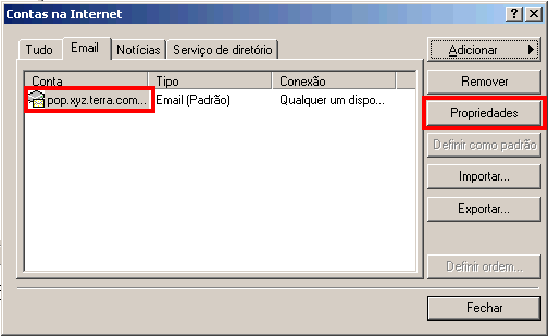 Alterar porta SMTP